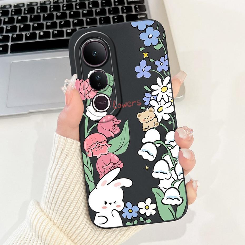 For Vivo V50 Lite V50 2025 Beautiful Butterfly Floral Phone Case For Vivo V50 V 50 V50lite 4G 5G Soft Silicone Shockproof Cases