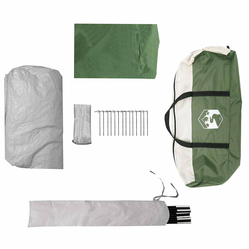 4 Person Camping Tent Green Waterproof