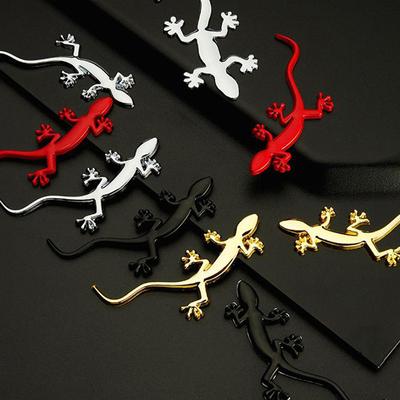 1Pcs Reflective Car Metal Truck Sticker Lizard Gecko Sticker Badge 3d Badge Sticker For Decorative Models