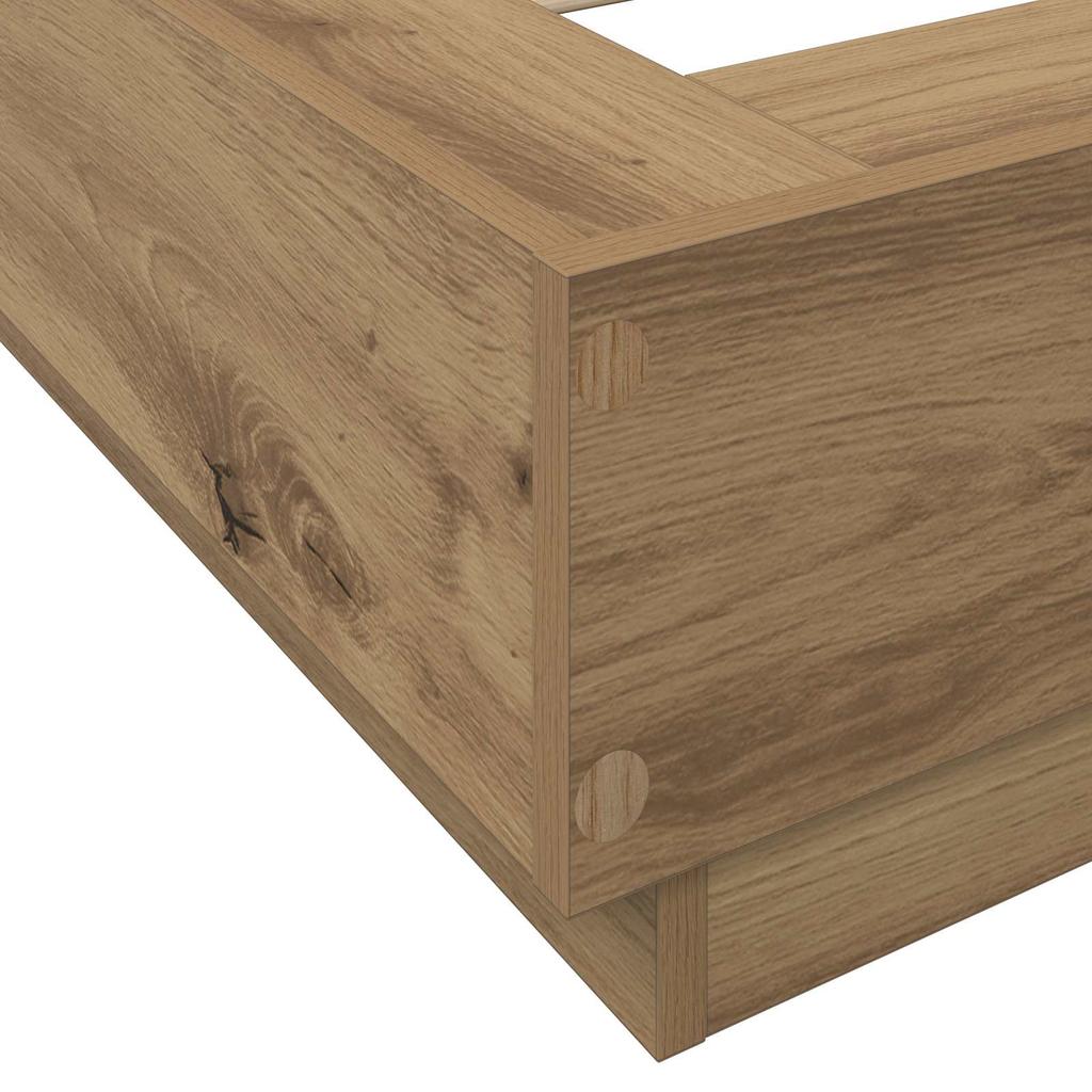 Bed Frame with LED Craft Oak 80 x 200 cm
