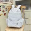 Schoolbag new large-capacity schoolbag female high school students simple and versatile campus niche high-value embroidered backpack backpack