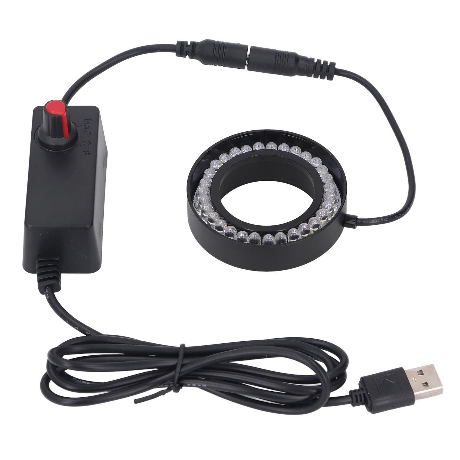 

5V USB Кольцевая лампа 31 светодиод Регулируемая яркость Круглая заполняющая лампа для 46мм монокуляра и