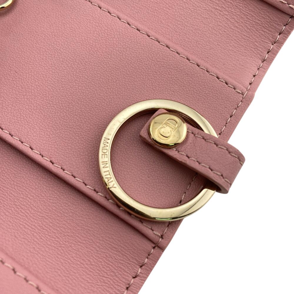 Dior S0983ONMJ 4-stitch quilting My Dior Aster lambskin Canage Key holder  pink lambskin Used