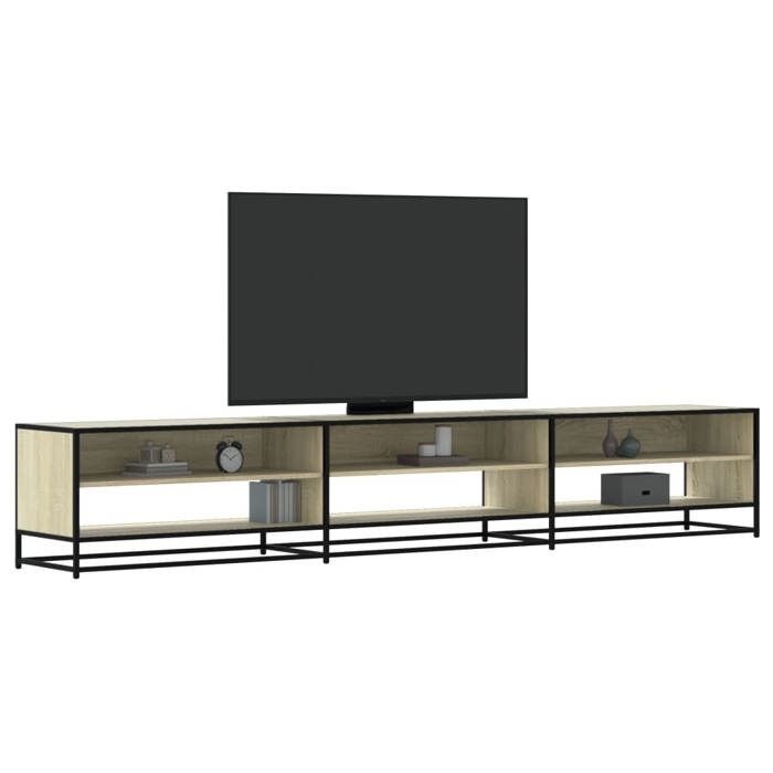 VidaXL Meuble TV chêne sonoma 270x40x46 cm bois d'ingénierie, support TV, buffet TV, meuble multimédia, banc TV, meuble 3300811