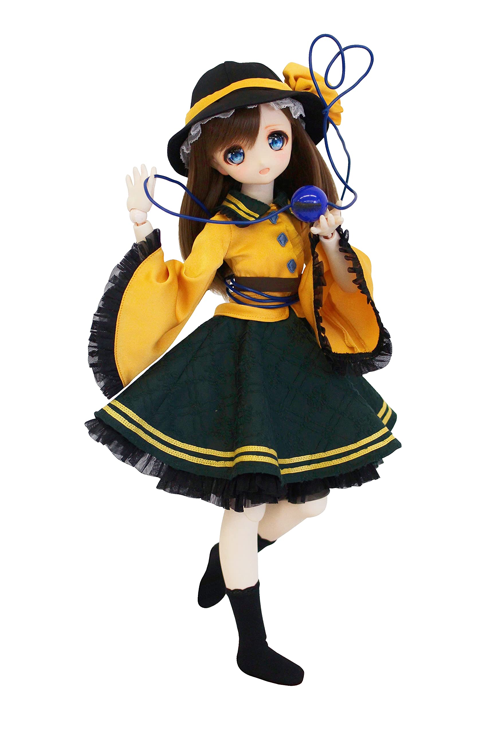 

MSD MDD совместим со всеми сезонами Touhou Project Koishi Komeiji Koishi Hat, платье для третьего глаза, костюм для куклы 40 см, BJD, одежда для куклы не [Petite Marie] 1/3 зелёный