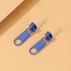 1 Pair Stud Earrings Zipper Shape Plated Jewelry Cartoon Candy Color Ear Studs for