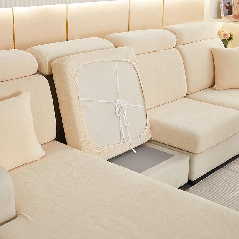 Chenille Sofa Couch Cushion Covers Replacement Chair Cushion Covers Stretch Cushion Slipcovers Furniture Protector Sofa Slipcove