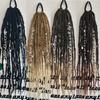Ombre Women's Braided Wigs Synthetic Twist Braid Hairpiece Textured Dreadlock Ponytail  for Women