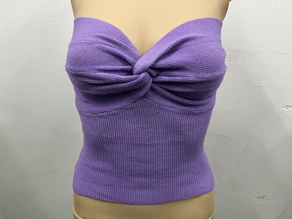 Damen 2024 Trendiges Rückenfreies Stricktanktop – Europäischer & Amerikanischer Stil