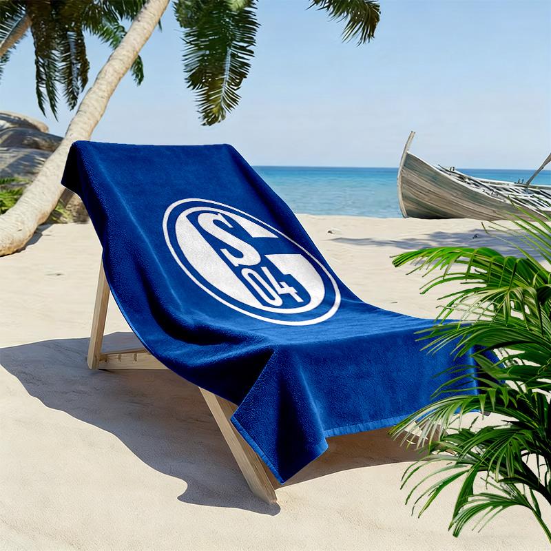 FC Schalke 04 Print Strandlaken, Groot Zacht Sneldrogend Handdoek voor Strand Camping Zwemmen