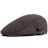 Berretto Lvy a Spina di Pesce Retrò Berretto Piatto Casual da Uomo Autunno Inverno Cappellino da Giornalaio Moda Stile Britannico Cappello Gatsby Con Regolabile