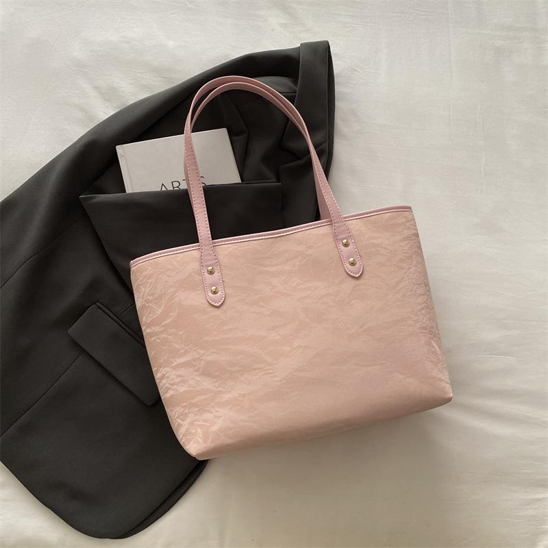 Skládací taška tote dámská velkokapacitní taška na dojíždění volnočasová taška přes rameno taška do třídy pro vysokoškoláky