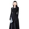 Black Long Dress Dress Women's Early New Fashion Slim Fit and Thin Temperament Beautiful Long Skirt
