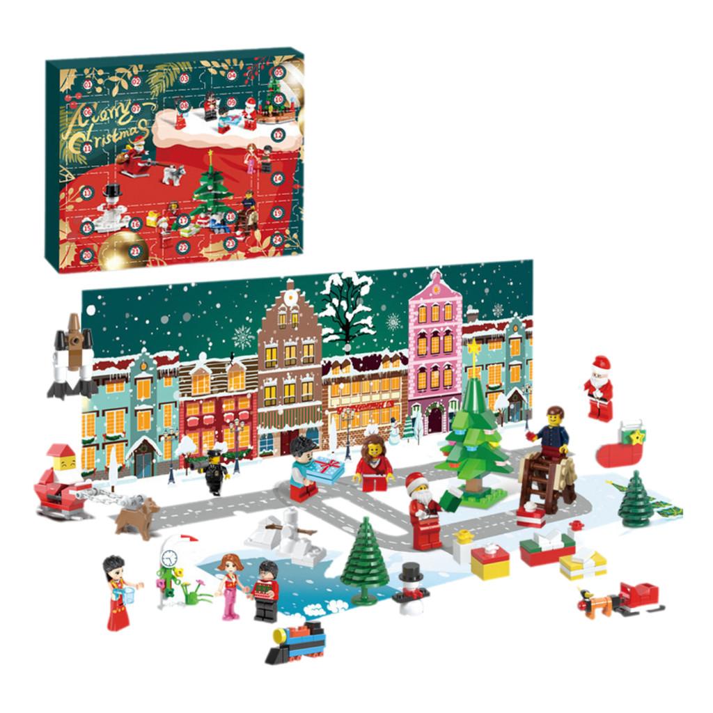 Block Building Christmas Blind Box Book Assembly Toy Puzzle Santa Gift Xmas