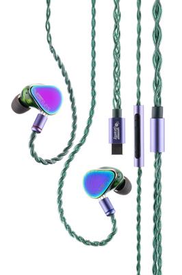 MoonDrop Herní sluchátka Rays Wired s ovládáním hlasitosti, HIFI kvalitou zvuku, prodlužovacím kabelem, mikrofonem, 1DD planární magnetickým hybridním měničem, kompatibilní s Nintendo Xbox