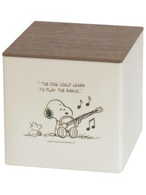 Nishiki Kasei Snoopy Tissue 12 X X 12 Made In Compact with Lid Case, Beige, Approx. 12.2 Cm, Japan,