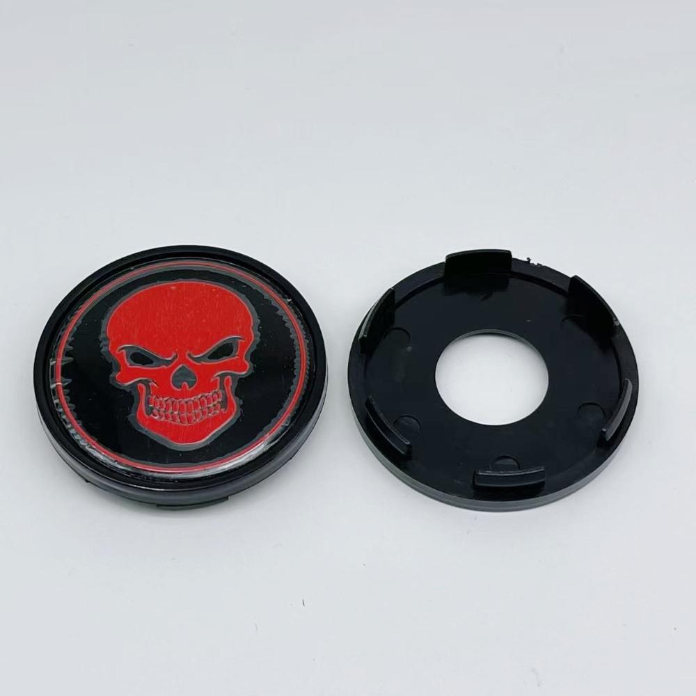 

4pcs O.D 63MM / I.D 59MM Skull Logo Emblem Car Wheel Center Caps Accessories for Wheels Hub Lid Rim Hubcaps Centre Cover Replace Skull Badge&4pcs T63-2 Caps