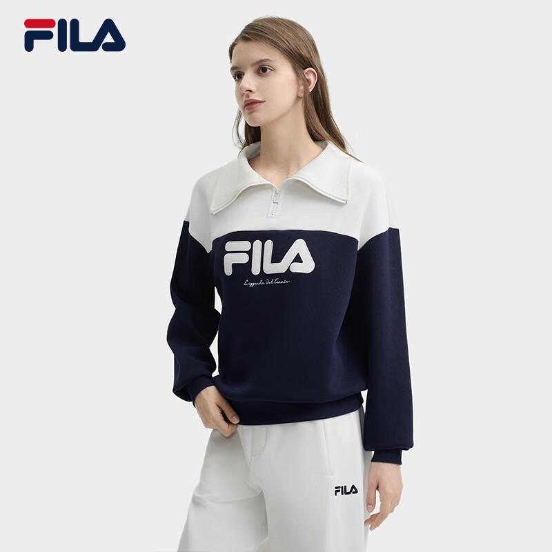 Fila Women's Colorblock Half-Zip Knit Sweatshirt