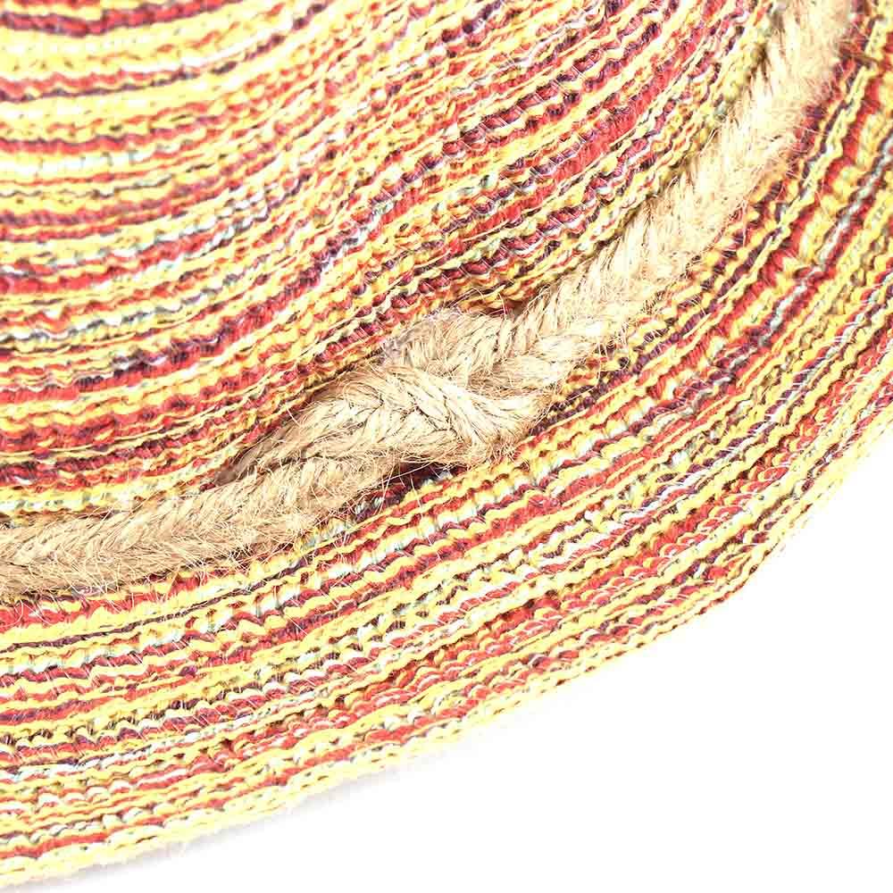 Lady HOT Panama Colorful Women Sun Striped Foldable Straw Hat Beach Summer