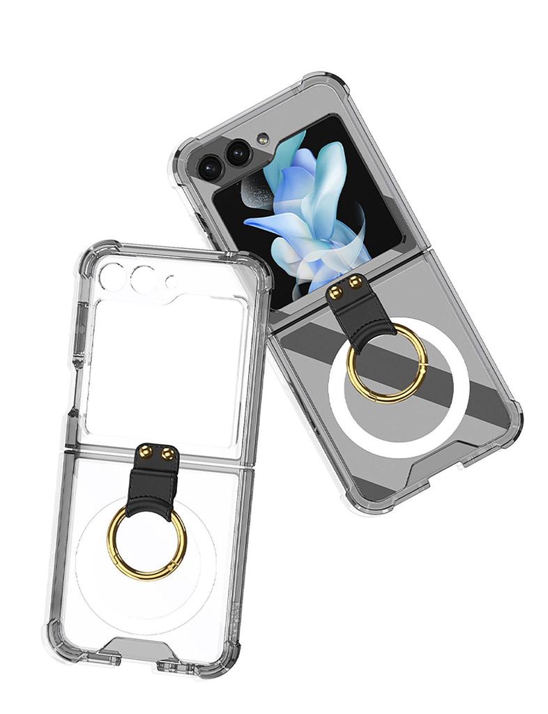 Samsung Z Flip5 Anti-Collision Phone Case with Airbag Ring for Wireless Charging