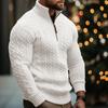 Men's  Fashion  Knitting  Pullover  Long Sleeves  Loose  Flip Collar  Sweater