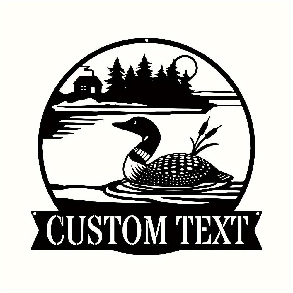 Metal Wall Art Diving Bird Lake View Cabin Garden Decor Animal Theme Holiday Gift