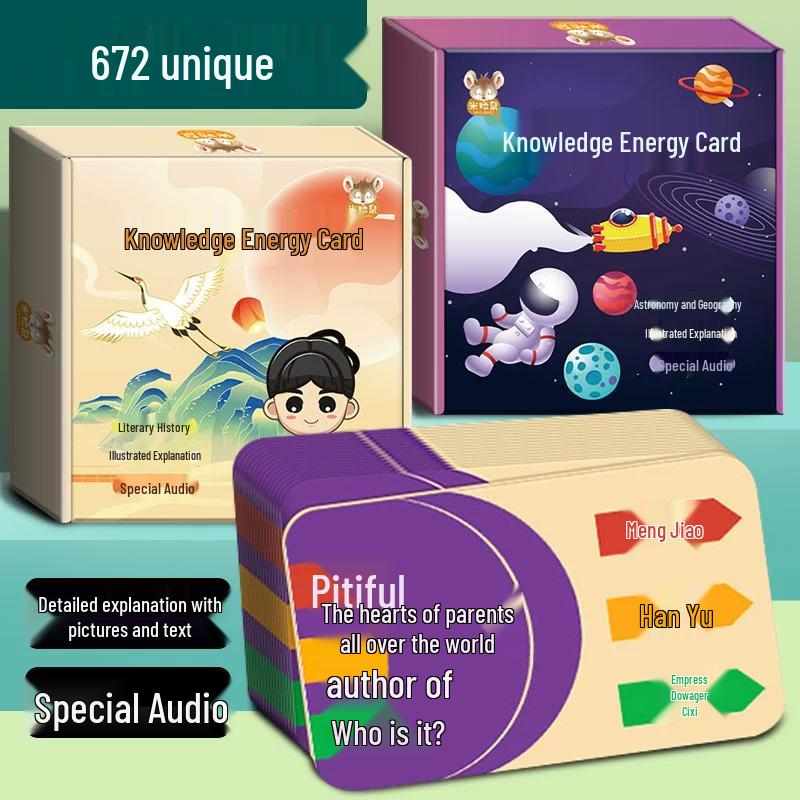

Knowledge Puzzle Cards: Educational Game for Primary & Middle School Students Astronomy & Geography [168 cards]
