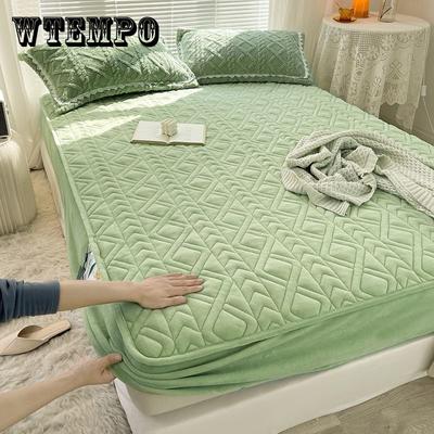 More Color Quilted Embossed Waterproof Mattress Protector Fitted Sheet Style Cover for Mattress Thick Not Including Pillowcase