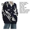 Men Cardigan Sweater Retro American Style V Neck Loose Single-breasted Contrast Color Knitted Sweater Coat Hip Hop Style Streetwear Jacket