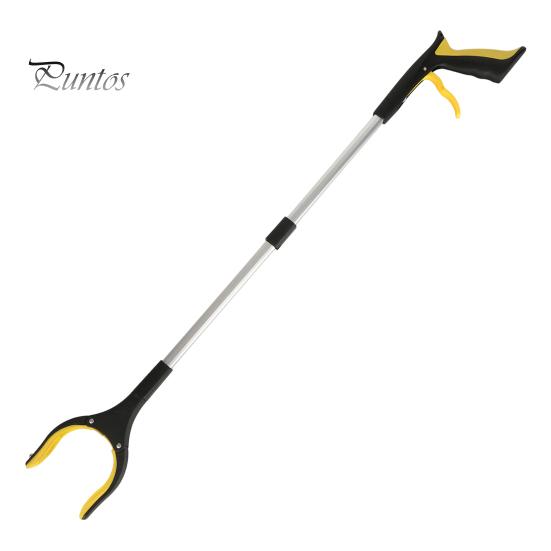 

Складной захват для мусора из алюминиевого сплава с длинной ручкой и резиновой ручкой жёлтый