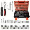 151-Piece Black Chrome Vanadium Steel Socket and Auto Repair Tool Set