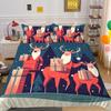 Christmas Printed Home Bedclothes Microfiber King Size Bedding Set Cover Children Superior Duvet Cover Set