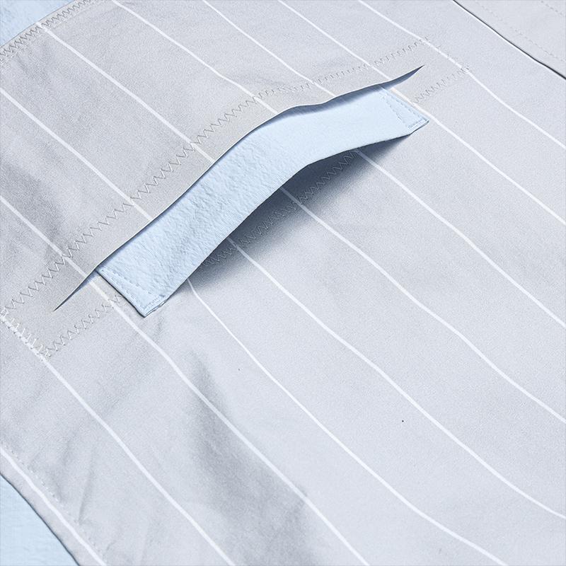 Fila × KOLOR BEACON Fashionable Versatile Shirt Men Shirts Sky-Blue F11M636401FLB