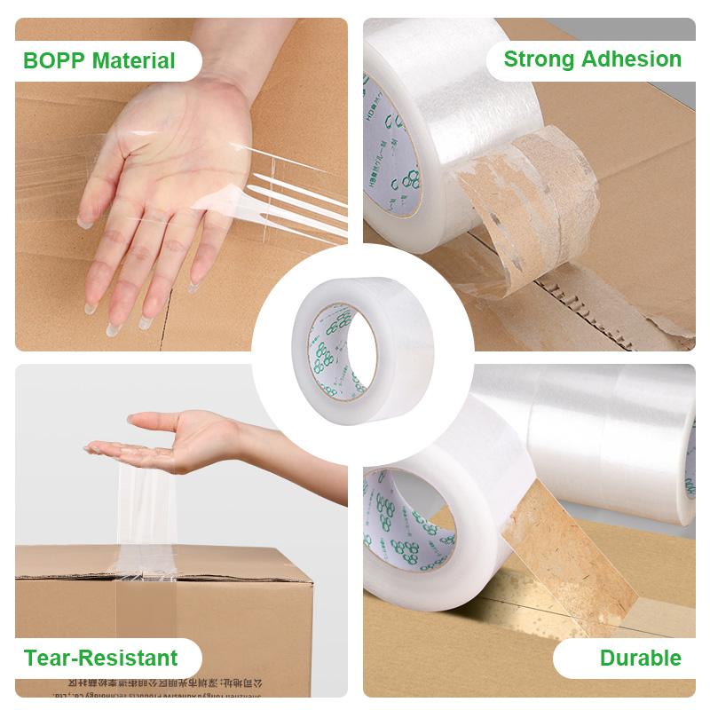 Transparent Tape BOPP Paper Packaging Sealing Tape Logistics Packaging Sealing Adhesive Paper Sealing Cartons