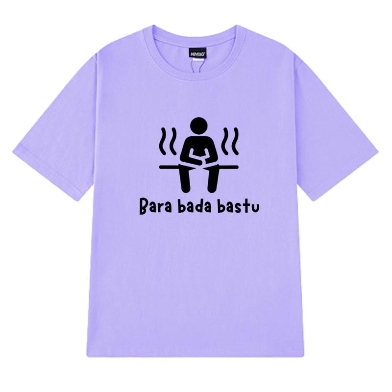 Eurovision 2025 KAJ Song Bara Bada Bastu Printed T Shirt Men Women Funny Short Sleeve T-shirts Unisex Summer Cotton 100% Tops