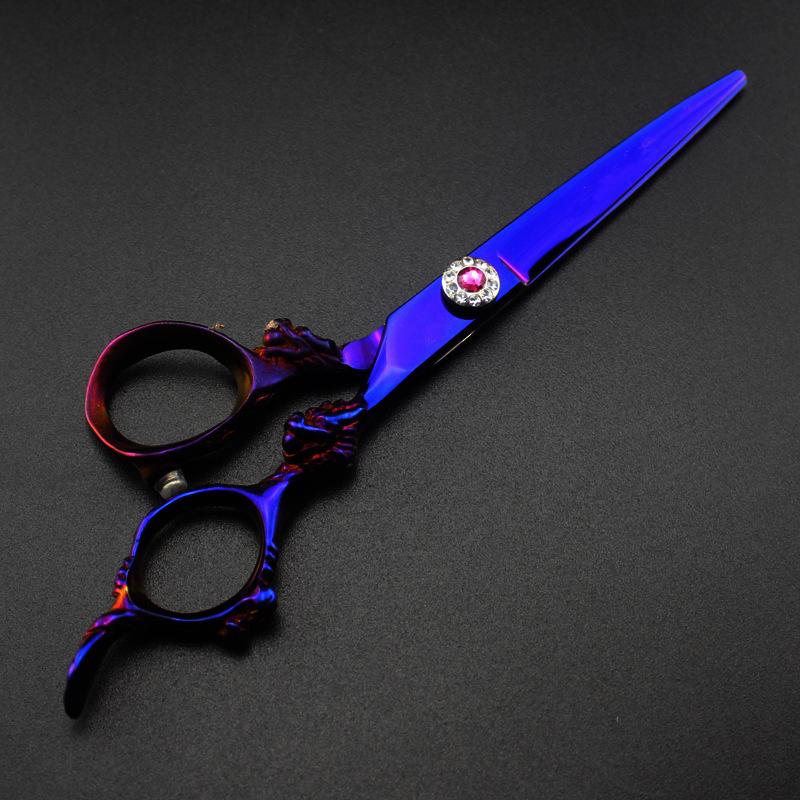 Professional 6 '' Violet Dragon Hair Cutting Scissors Haircut Thinning Barber Haircutting Shears Hairdresser Scissors