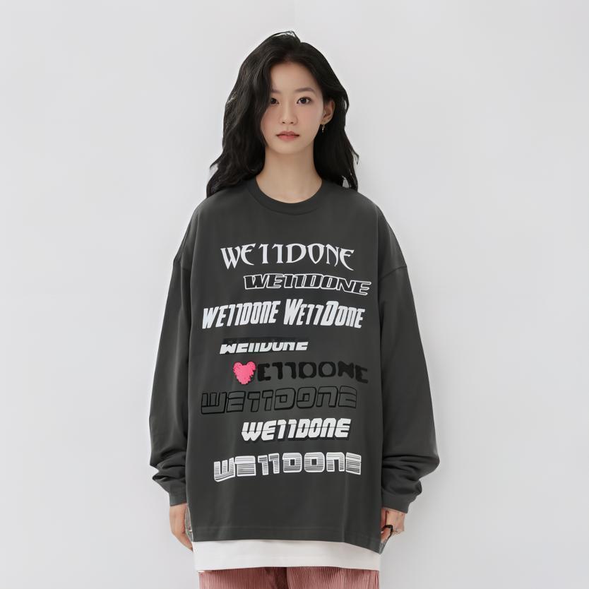 WE11DONE Logo print Cotton T shirt WD-TT3-22-903-U-CH