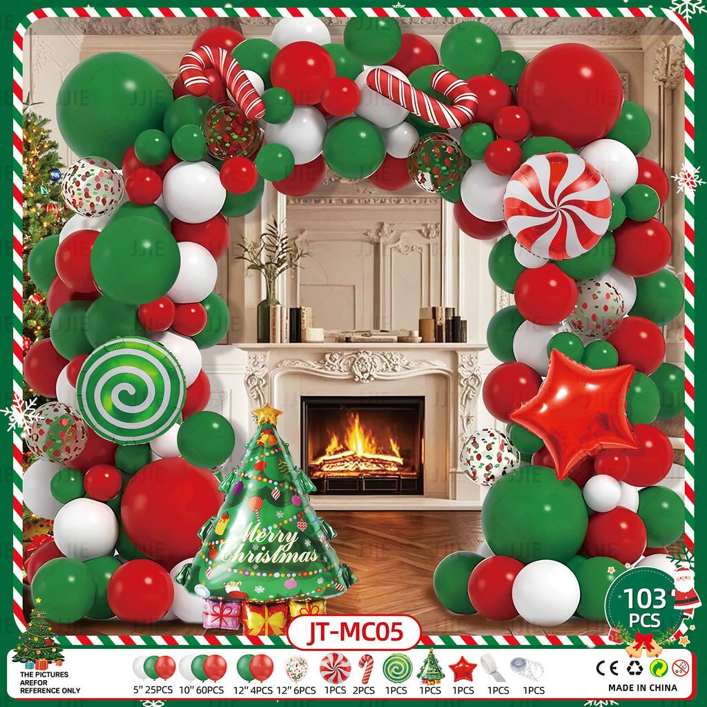 Xiyin Tiktok Temu Christmas Balloon Set Cane Elk Ornament Party