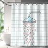 1 pc Modern Minimalist style Shower Curtains With Hooks Bathroom Curtains , Printing Shower Curtain Home Decoration Curtain
