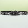 Rhinestone Tiger Claw Buckle Belt - Y2K Punk Rivet Women's Snake Skin Belt