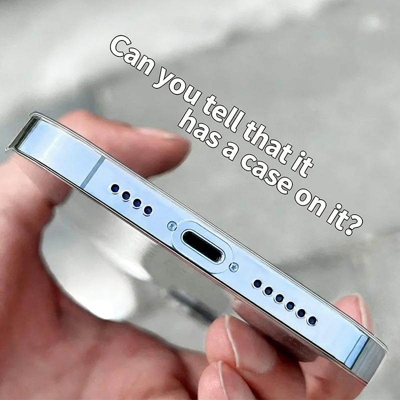 

Crystal Clear Silicone Case for iPhone 17 16 15 Non-Slip Grip Shockproof Bumper Anti-Yellow Matte Finish Protective Phone Cover iPhone 13 mini чистий