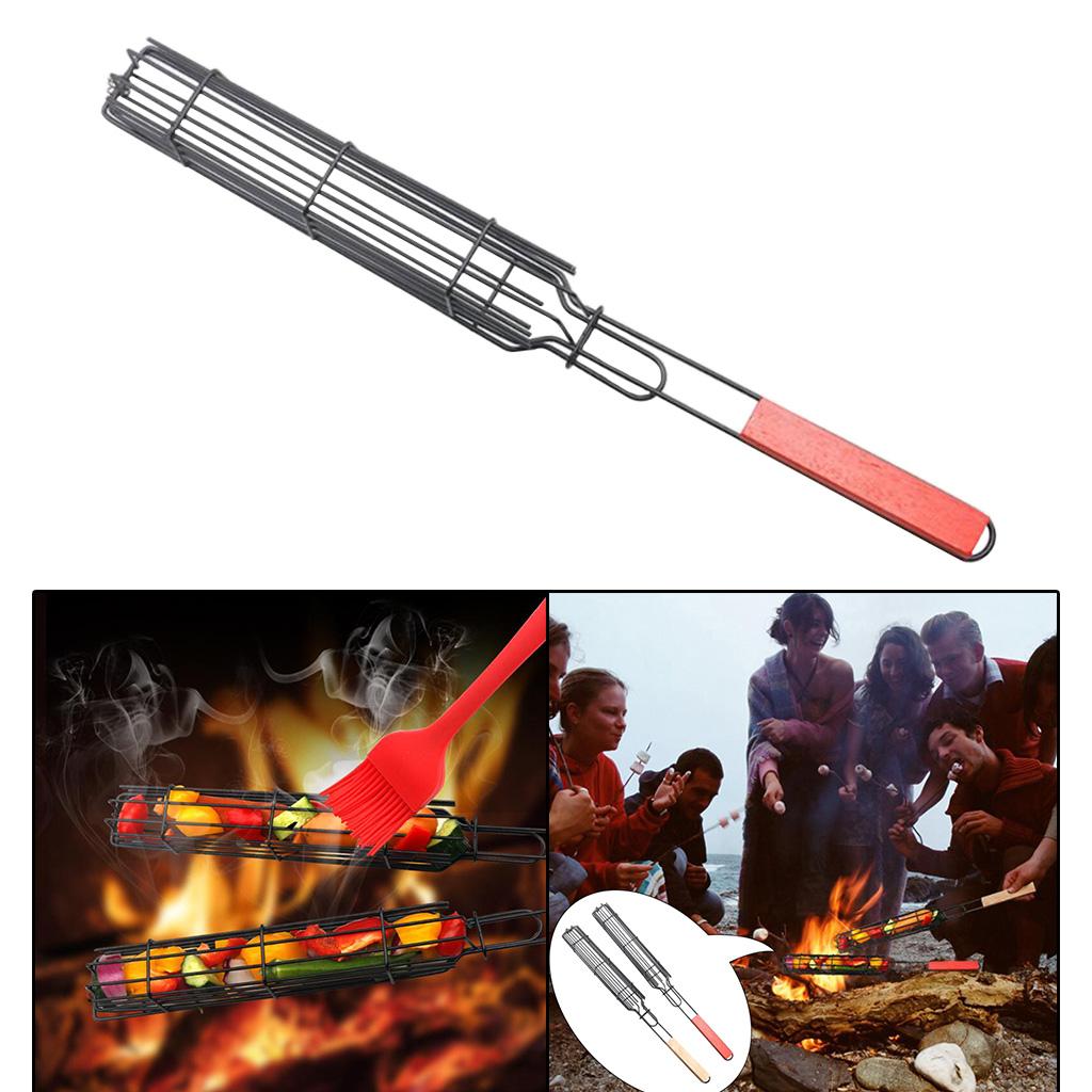 Grilling Basket and Tube barbecue Accessories Kabob Grilling Baskets Grills, BBQ – Basket for Grilling Vegetables красный