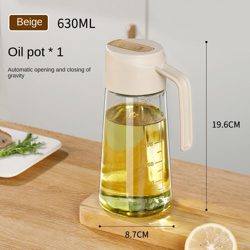 

Стеклянный масляный горшок, автоматическое открытие и закрытие без подвешивания, герметичный для масла, бытовая кухня, бутылка для специй, бутылка для масла, горшок для уксуса, бутылка для масла