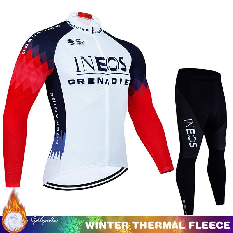 Herren Radsportanzug Winter Thermofleece Trikot MTB Mann Kleidung INEOS Tricuta Trikot Hose Set Träger 2026 Rennrad Uniform Mann