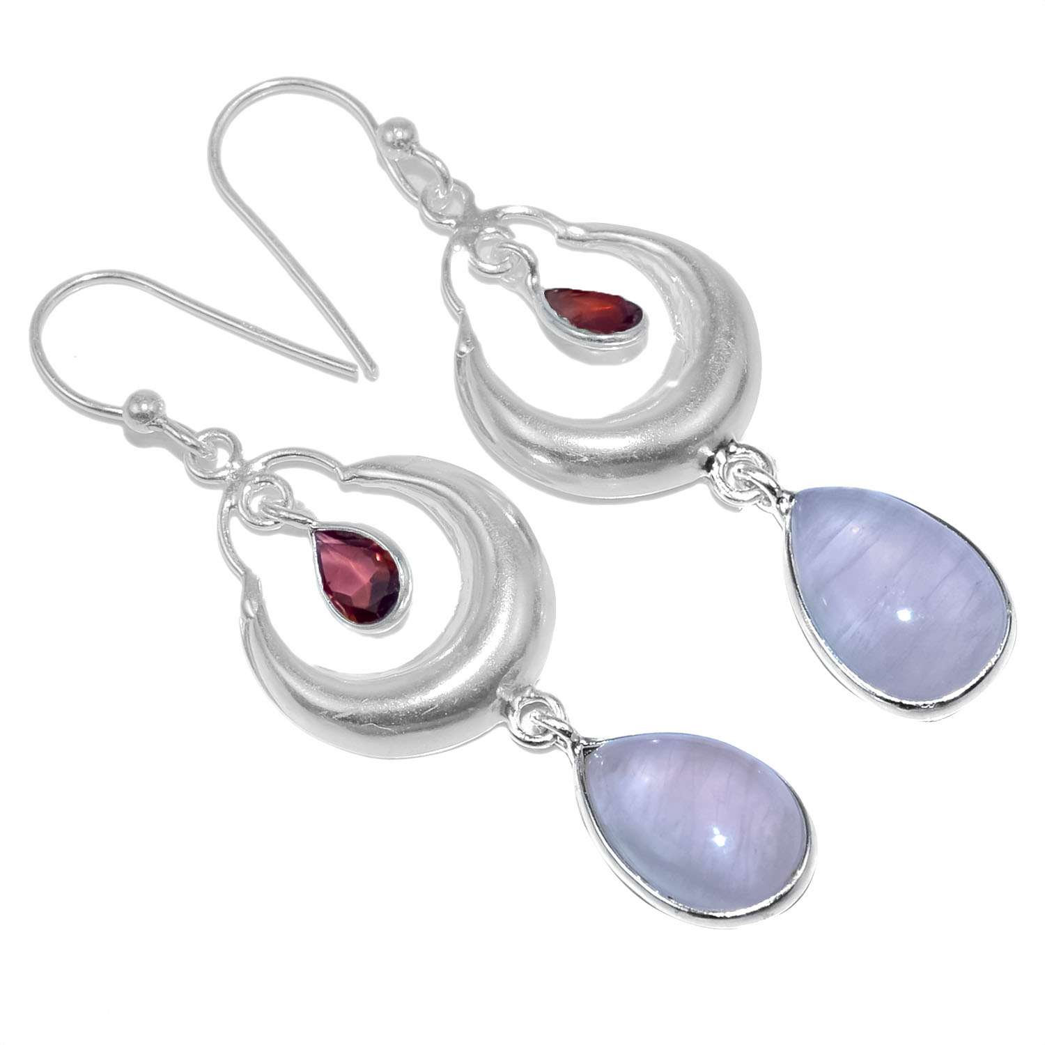 

Rainbow Moonstone Gemstone Earrings Solid 925 Sterling Silver Handmade Earrings Jewelry Gift For Women And Girls E-1575