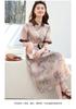 26 year new summer shirt collar with Chinese style high-end feeling, short sleeved skirt, waist cinching versatile mid length skirt, dress