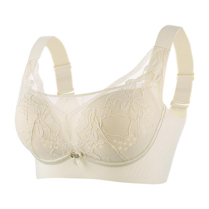 

Дышащий бюстгальтер Женский бюстгальтер без бретелек Мягкий поддерживающий бюстгальтер Дышащий и сексуальный кружевной бюстгальтер Топ Поддерживающий бюстгальтер Предотвращающий провисание Бюстгальтер Пуш-ап 42/95C бежевый