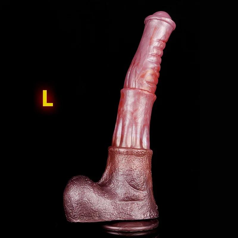 Giant Horse Dildo 8.8cm Thick Realistic Animal Penis Huge Cock Anal Orgasm Masturbators With Sucker Sex Toy For Women Men