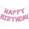 Gold Blue Happy Birthday Balloon 16Inch Foil Letters Birthday Sign Banner Bunting for Girls Boys Kids Adults Birthday Decoration