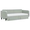 VidaXL Daybed with Trundle and Drawers Light Grey 90x200cm Velvet 3197135